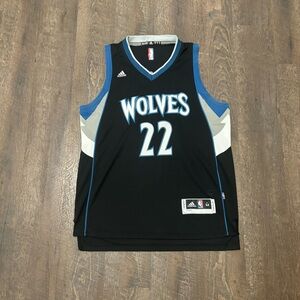 Adidas Minnesota Timberwolves Wiggins jersey men’s M blue and black basketball
